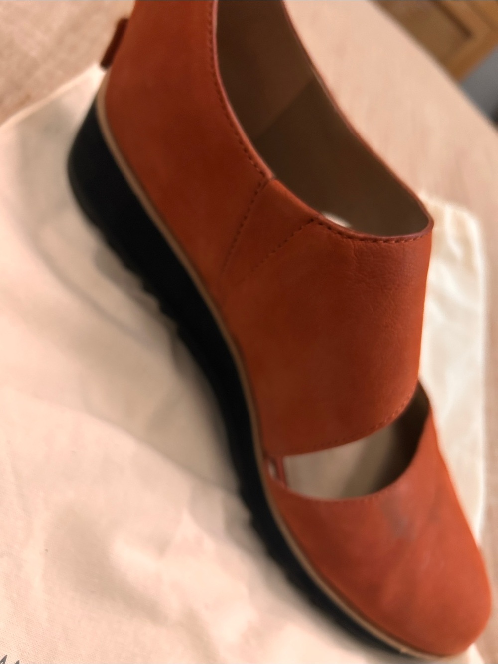 Eileen Fisher Match Leather Cutout Bootie/Sandal - Picture 2 of 4